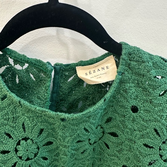 Sezane Jesse Blouse Vert Garden - Size 34 - Picture 3 of 4